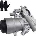 Upgrade Aluminium Oil Filter Housing Assembly compatible with Porsche Audi Q7 A6 A7 A8 Q5 Q7 3.0L TDI