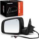 A-Premium Driver Side Power Door Mirror - Compatible with Dodge Durango 2011-2018 - Heated Manual Folding Black Outside Rear View Mirror w/Turn Signal - Replace# 5SH45AXRAF
