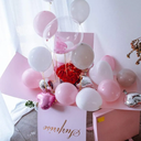 Birthday Surprise Box for Women Explosion Gift Box Balloon Box - 19x19x19 inches for Marriage Proposal Birthday Party Christmas Any Surprise Event (Pink box + Balloons)