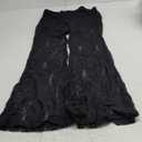 GORGLITTER Women's Lace Bell Bottom Pants Mesh Flare Leg High Waisted Sheer Sexy Goth Leggings Trousers (Large, Black)