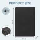 Black Polyurethane Foam Inserts for Cases, 4 Pcs 16 x 12 x 0.5 Inch, Cuttable Packing Padding for Tool Box, Camera, Crafts and Storage