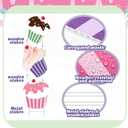 Jetec Cupcakes Christmas Outdoor Yard Signs Candy Decorations 44in Giant Cupcakes Xmas Yard Stakes Giant Stacking Holiday Decor Signs for Home Lawn Pathway Walkway Happy Birthday Themed Party