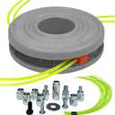 Universal Weed Eater Head, H011 Easy Load String Trimmer Head Replacement Weed Wacker Head Fits Most Standard Models of Gas and Electric Weed Trimmer, Includes 15 pcs 1FT-0.095" Trimmer Line, Grey