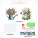 Tontut 2 Pcs Flower Diamond Art Painting Desktop Jewelry Kits, DIY Special Shape Diamond Art Desktop Decorations for Home Office Desktop Decoration Art Crafts, TT-US-BL2004