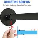 Shower Curtain Rod Base, Stainless Steel #SUS304 Shower Curtain Rod Mounting Bracket, 1"(25.4mm) Rod Pedestal, Curtain Rod Base