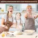 BAKERIA 9" Sourdough Bread Proofing Basket Kit  Artisan Banneton Set, Linen Liner, Whisk, Bread Lame & Blades, Scrapers, Brush, Recipe Book  Complete Baking Tools Gift