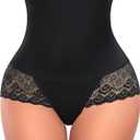 Tummy Control Shapewear Panties for Women High Waisted Shaping Underwear Lace Body Shaper Girdle (X-Large)