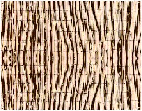Hawaiian Beach Reed Backdrop Aloha Luau Party Tiki Bar Decorations Polyester Fabric Photography Backdrop for Photoshoot (8 x 6ft)