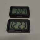 Small Digital Clock with Jumbo LCD Time & Day DisplayMini Automotive Small Digital Clock Battery Operated for Desktop Nightstand Pocket Car Truck Dashboard & Air Vent (Pack of 2, Black)