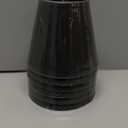 Senmao Home Decor Chandelier Shades Set of 6,Small lamp Shades clip on bulb Gold mirror Hardback, Mini lamp shade with Black Linen Dia 3"Top x 6"Bottom x 5"H (Black, 3x6x5")