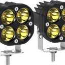 Kawell 40W LED Fog Light Pods 3000K Spotlight Driving Light IP67 Waterproof Work Light Pods for Motorcycle Off road ATV UTV 4X4 SUV Truck Tractor Boat (2 Pack)