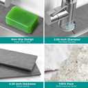 2 x Stone faucet mat for kitchen sink,stone faucet mat for kitchen sink,stone drying matFaucet Washer and Soap Dish Set,Super Absorbent Diatomite Faucet Mat, Kitchen Sink Accessories in 3 Colors (17.7in*4in, Dark Gray)