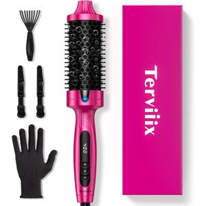 Terviiix 1.77" Ionic Thermal Brush, Heated Round Brush with Dual MCH Tech, 9 Temp Adjustments, 30S Fast Heating, Easily Create 90's Voluminous & Smooth Style, Non-Blowing, Dual Voltage