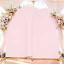 SoarDream Wedding Arch Covers Pink Spandex Arch Stand Covers Set of 3 Pink Round Top Blushing Chiara Arch Covers 6FT 6.6FT 7.2FT for Wedding Bridal Shower Decor