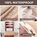 Genina Waterproof Chair Seat Covers Dining Room Chair Covers Stretch Seat Cover for Dinning Room Chair Protector Slipcovers for Kitchen, Hotel (6, Flower Pattern-Khaki)