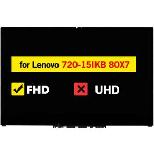 15.6" LCD Touch Screen Display Replacement Assembly with Bezel for Lenovo Yoga 720-15IKB B156HAN02.0 5D10M42889 5D10M42864 5D10N24289 FHD 1920 * 1080 30pins