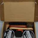 Black Brown Shoe Polish Kit Saddle Soap Mink Oil Leather Boot Shoe Shine Kit Conditioner Cream Wax Care Clearner Set