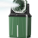 Coolice Camping Bucket Misting Fan 8L Water Tank, 24000mAh Outdoor Misting Fan with 2 Spray Modes & 3 Speeds, 3-speed LED lights Floor Cooling Fans, Portable Camping Fans for Garden, Patio, Worksite