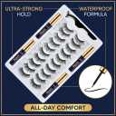 Menaka Magnetic Eyelashes Natural Look, 10 Pairs 3D Magnetic Lashes Kit Updated Strongest Waterproof.Reusable Magnet Fake Eyelash (Wispy Cat-Eye Magnetic Eyelashes Kit)