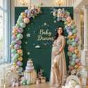 Wedding Arch Cover Hunter Green 6.6FT x 5.2FT Square Arch Backdrop Covers Stretchy Spandex Arch Cover Fitted Balloon Photo Square Backdrop for Birthday Baby Shower Party Ceremony Banquet Decorations