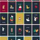 Dessie 100 Unique Modern Christmas Cards with Envelopes and Matching Sealing Stickers. Happy Holiday Cards with Short Greetings Inside. Bulk Christmas Cards Boxed with Envelopes (Assorted)