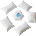 Waterproof Pillow Protectors Queen 20x28 Inches 4 Pack with Zipper Dust Proof Moisture Proof Sweat Proof Pillow Case Cover Protector Soft Cozy White