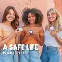 2 x WSDCAM Personal Safety Alarm for Women, 130dB Loud Keychain Alarm with 3-Color LED Safety Light, Rechargeable Self Defense Keychain Personal Alarms for Women, MissCubieGlowSafe Box (Purple)