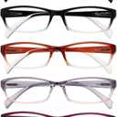Gaoye 2.0 Reading Glasses for Women, 5 pack Fashion Readers for Women Spring Hinge Eye Glasses, Blue Light Reading Glasses