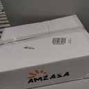 AMZASA Farmhouse Chandelier, 5-Lights Visual Comfort Gold Light, Muted Gold with White Fabric Shade, Linear Island Lighting Fixture for Kitchen, Dining Room