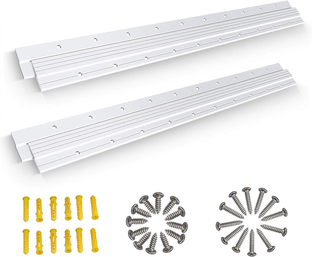 French Cleat 30 inch, 2 Pairs Heavy Duty Aluminum Z Clips/Bar Hanger Interlocking Wall Mounting Bracket Hardware Kit for Hanging Mirrors, Picture, Shelf, Headboard, Cabinet, Whiteboard, Art, Frames