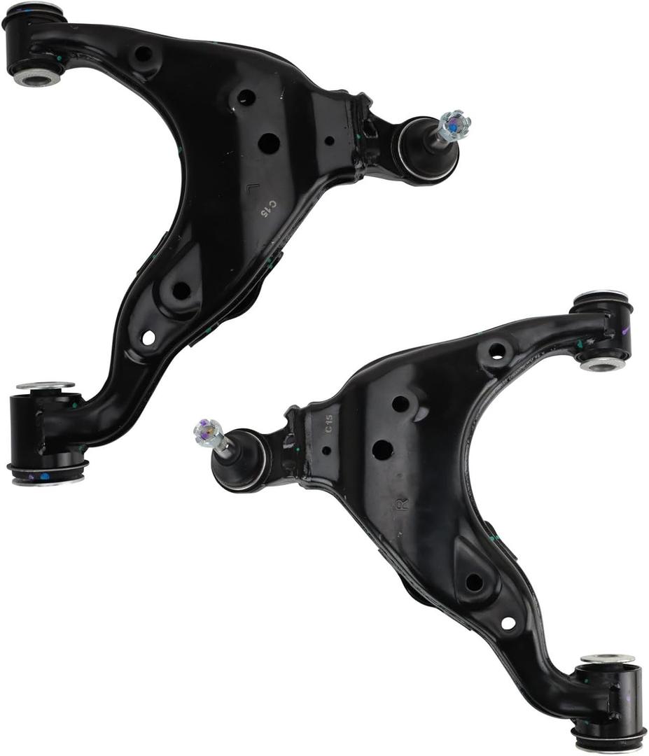 TRQ Front Lower Driver and Passenger Side Control Arm and Ball Joint Set 2 Piece Compatible with 2016-2023 Toyota Tacoma
