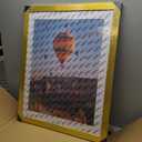 JCJMY 22x28 Picture Frame with 18x24 Mat, Display Photo 18x24 with Mat or 22 x 28 Without Mat, Wall Hanging Large 22 by 28 Poster Frame with Plexiglass, Gold
