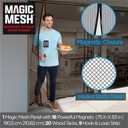 Magic Mesh Double Door- Hands Free Magnetic Screen Door, Fits French & Sliding Doors 75 in x 83 in