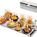 Warming Mat for Food - Extra Large 32"x15" Electric Warming Tray Warm 8 Dishes, 9-Temperature Adjustable, 1-6H Timer, Child Lock, 8s Fast Heating, Foldable Food-Grade Silicone Design (Gray)