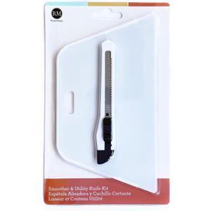 RoomMates KIT4227FP Smoother and Knife Kit, White,  Crayola Craft Stick Shapes