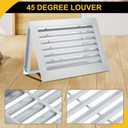 16 x 10 Inch Door Air Vent Cover, Aluminum Grille Ventilation Cover, Louvered Door Vent Grille, for Cabinet Wardrobe Door, Silver Tone