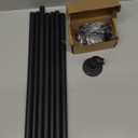 Industrial Curtain Rods for Windows 66 to 120 Inches, Blackout Wrap Around Curtain Rod, for Indoor and Outdoor, 5/8 Inch Diameter, 65 to 120 Inches, Black