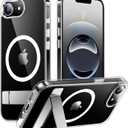 Temdan Magnetic Compatible with iPhone 16E Case, [Built-in Invisible Kickstand][Compatible with MagSafe][Military Grade Shockproof] Slim Thin Phone Case for iPhone 16E 6.1" 2025