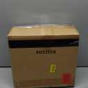 FURWOO Short Round PU Leather Shop Stool - Padded Stool for Salon,SPA,Manicure and Vanity - Small Black