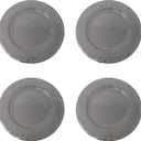 Gianna's Home 12 Piece Rustic Farmhouse Melamine Dinnerware Set, Service for 4 (4 Piece Dinner Plates, Gray)