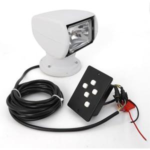 LIYUANJUN Search Light, Marine Spotlight 100W 12V Boat Remote Control Spot Light for Truck Fishing Boat Car 360° Rotating Portable Halogen Searchlight Luminous Flux 2500LM