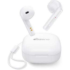 True Wireless Earbuds Bluetooth Headphones: Ultra-Lightweight Bluetooth Earbuds for All-Day Comfort, Waterproof TWS Ear Buds with Mic, 25H Playtime, Earphones for iOS/Android, Work, Commute, Study