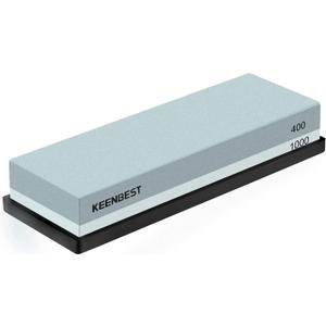 Actual Grit Premium Material Sharpening Stone 2 Side 400 1000 Whetstone Set Kitchen Knife Sharpener Stone Wet Stones for Sharping Knives Kit with Non-slip Rubber Base