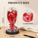 Preserved Flower Rose Gift for Women Mother's Day Birthday Gifts for Mom Wife Grandma Light Up Rose in A Glass Dome Gifts for Her Valentine Day Thanksgiving Pink
