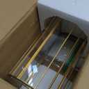 Gold Wedding Card Box with Slot and Lock - Glass, Brass Wedding Gift Box for Cards - Bin Container for Reception Bridal Baby Shower