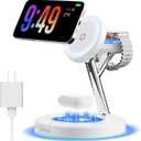 New 3 in 1 Charging Station for Apple Compatible with Magsafe Charger Stand for iPhone 17 16 15 14 13 12 Wireless Charging Station for AirPods Wireless Charger for iWatch Series