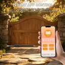 C01-L Smart Automatic Gate Opener Kit, App Compatible Single Swing Gate Opener-Up to 14ft Long or 440lb, Electric Gate Opener for Driveway Single Swing Gate with Long-Range Gate Remote and More