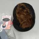 Lansigreen Newsboy Cap with Hair Extensions Short Curly Wavy Bob Hairstyle Wig Hat Beret 8 Panel Attached 14" Synthetic Hairpiece for Women Light Chestnut Brown