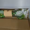 Floroom Artificial Greenery Stems Box Set, 97pcs with 6 Kinds of Faux Greenery Flowers Picks for DIY Bridal Bouquets Wedding Floral Arrangement Table Centerpieces, Sage Green & White