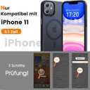 Case for iPhone 11, Military Grade Protection, Compatible with MagSafe, Translucent Matte Drop Shockproof Anti-Fingerprint Phone Case (Black)